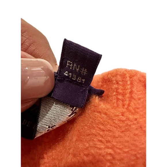 Ralph Lauren PURPLE LABEL Womens Sweater S/M Cashmere MELON Cable Knit EUC - Picture 10 of 12